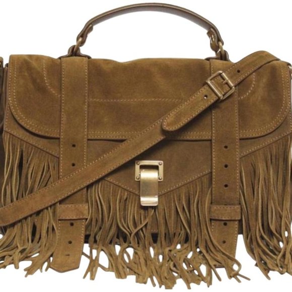 Proenza Schouler Handbags - Proenza Schouler - PS1 Medium Fringe Suede Tobacco